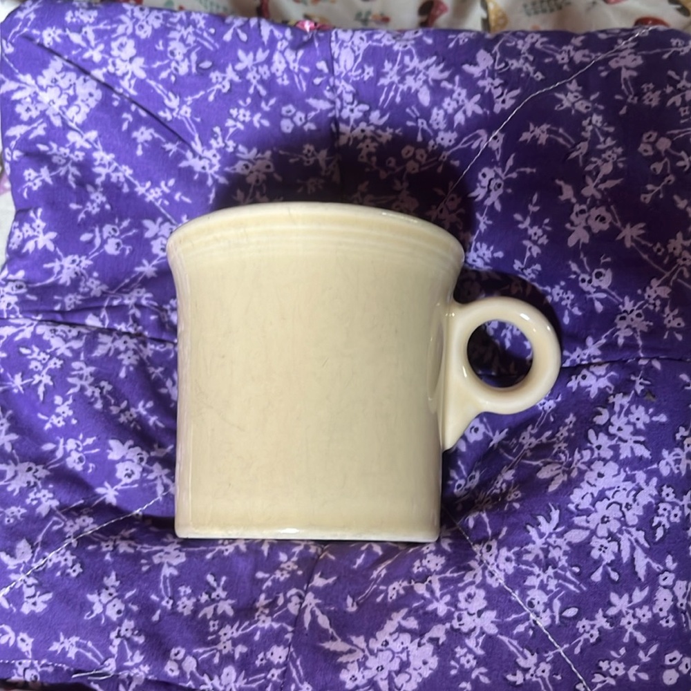 Vintage Cream Fiestaware Ring Handle Mug